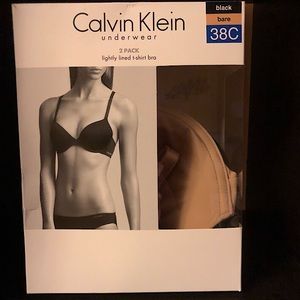 CALVIN KLEIN T-Shirt Bras (2 Pack) Size 38C